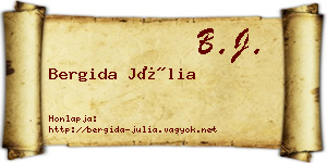 Bergida Júlia névjegykártya