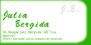 julia bergida business card